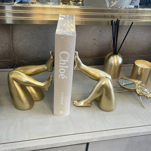 Golden Legs Book Ends