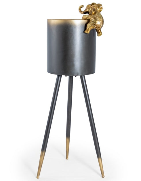 Antique Gold Elephant Pot Decor