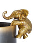 Antique Gold Elephant Pot Decor