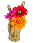 Large Antique Gold "Rock On!" Hand Ornament/Vase