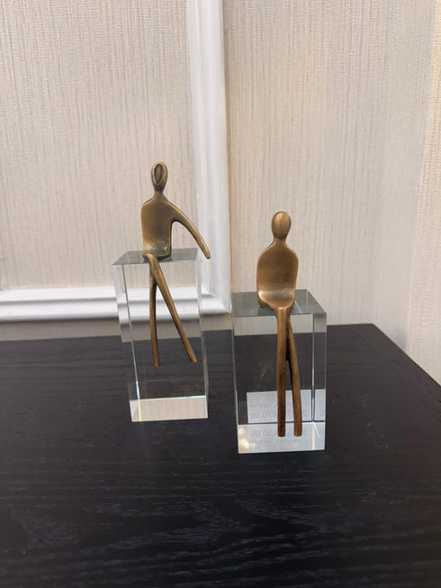 Crystal Thinking Couple Pair