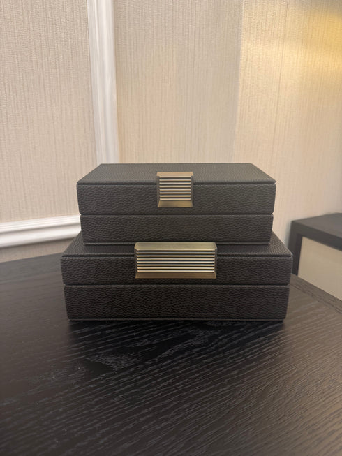 Black Leather Dimple Box Set