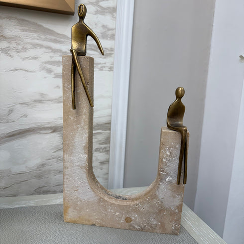 PRE ORDER Happy Couple Travertine Ornament