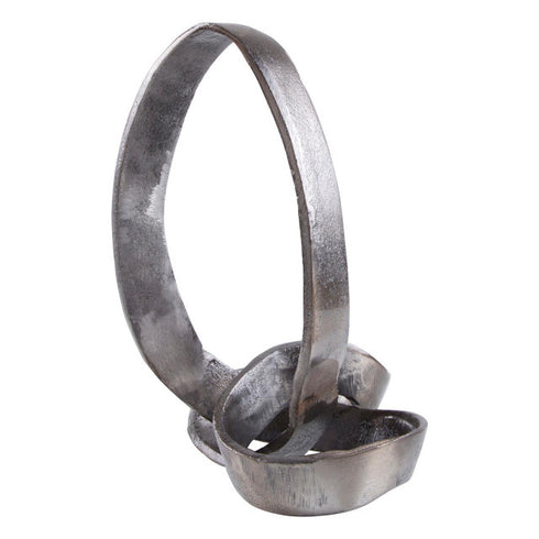 Prato Silver Nickel Finish Knot Sculpture