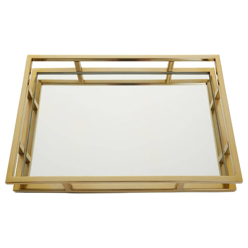Crizar Rectangular Gold Tray