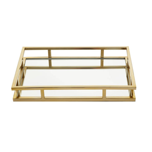 Crizar Rectangular Gold Tray