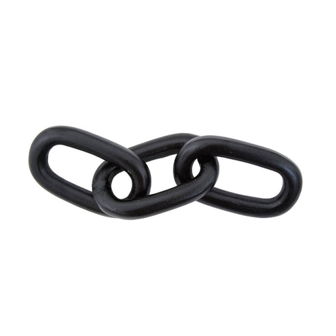 Eldon Matte Black Chain Sculpture
