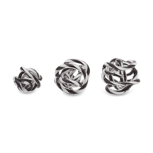 Heidi Black & White Glass Ornaments - Set of 3