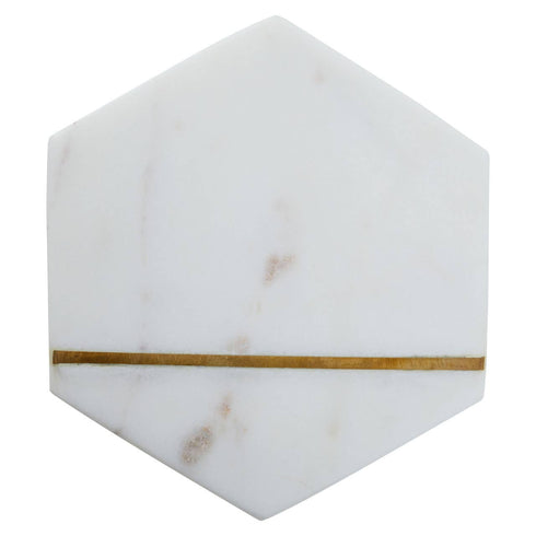 SENA Set of 4 White Marble Coasters