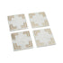 Orthello White Marble Square Coasters - Set of 4