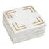 Orthello White Marble Square Coasters - Set of 4