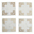 Orthello White Marble Square Coasters - Set of 4