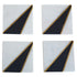 Omari Set of 4 White & Black Marble Coasters