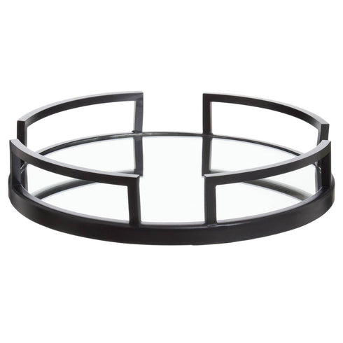 Cruz Matte Black Mirrored Tray