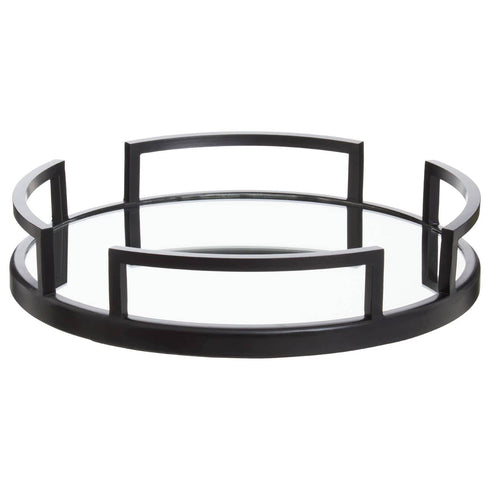 Cruz Matte Black Mirrored Tray