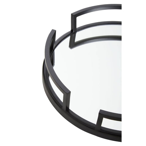 Cruz Matte Black Mirrored Tray