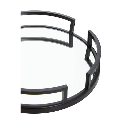 Cruz Matte Black Mirrored Tray