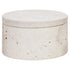 Tibor Travertine Round Trinket Box