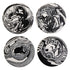 Helsa Set of 4 Black & White Marble Coasters