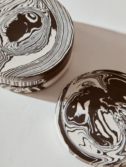 Helsa Set of 4 Black & White Marble Coasters