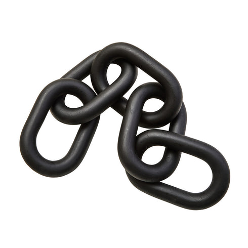 Cato Black Wood 5 Link Chain Decor