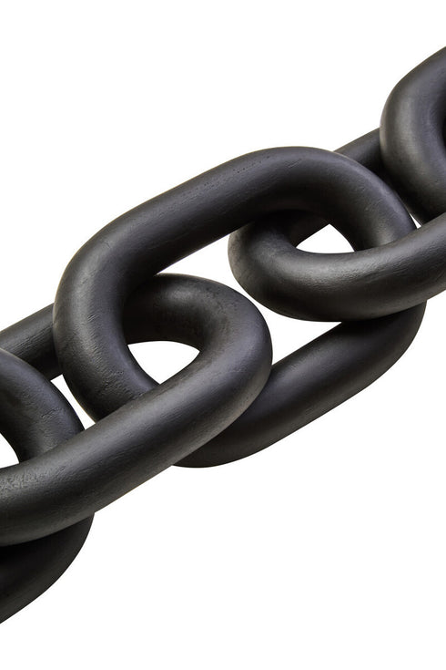 Cato Black Wood 5 Link Chain Decor
