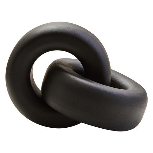 Cato Black Wood Knot Decor