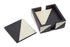 Ezra Set of 4 Black & White Coasters With Holder