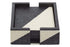 Ezra Set of 4 Black & White Coasters With Holder