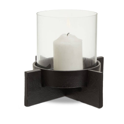Hydrox Matte Black Candle Holder - Small