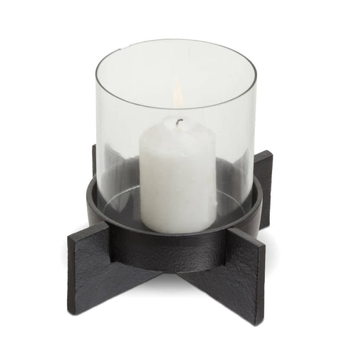Hydrox Matte Black Candle Holder - Small