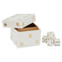 Clarissa White & Gold Dice Box