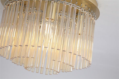 Swiss Flush Ceiling Light 5LT - Gold & Champagne