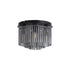 Swiss Flush Ceiling Light 5LT - Matt Black & Smoked