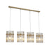 Swiss 4 Light Bar Pendant - Gold & Champagne