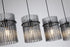 Swiss 4 Light Bar Pendant - Matt Black & Smoke