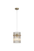 PRE-ORDER Swiss 1 Light Pendant - Gold & Champagne