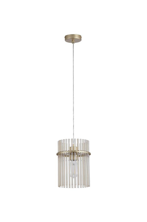 PRE-ORDER Swiss 1 Light Pendant - Gold & Champagne