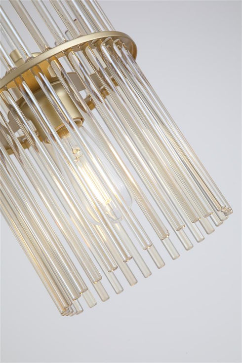 PRE-ORDER Swiss 1 Light Pendant - Gold & Champagne