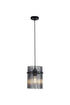 Swiss 1 Light Pendant - Matt Black & Smoked