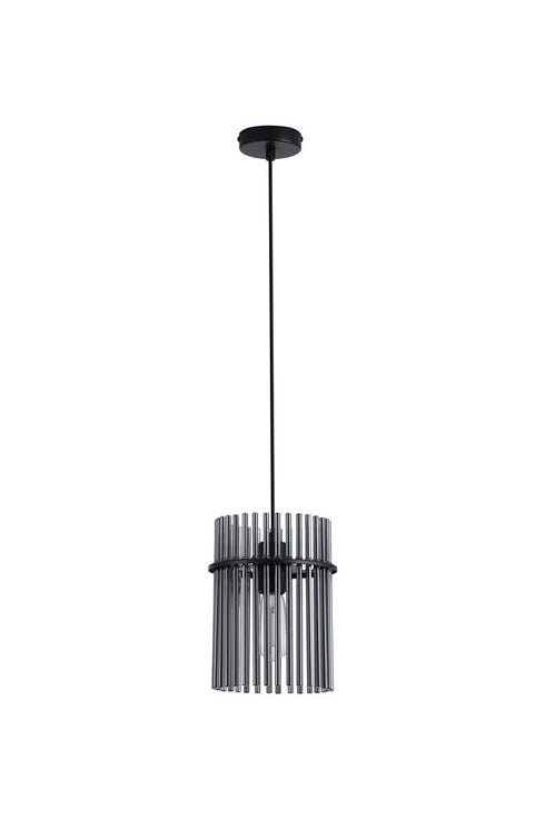 Swiss 1 Light Pendant - Matt Black & Smoked