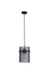 Swiss 1 Light Pendant - Matt Black & Smoked