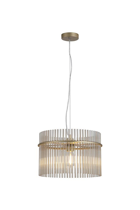 Swiss 1 Light Pendant - Gold & Champagne