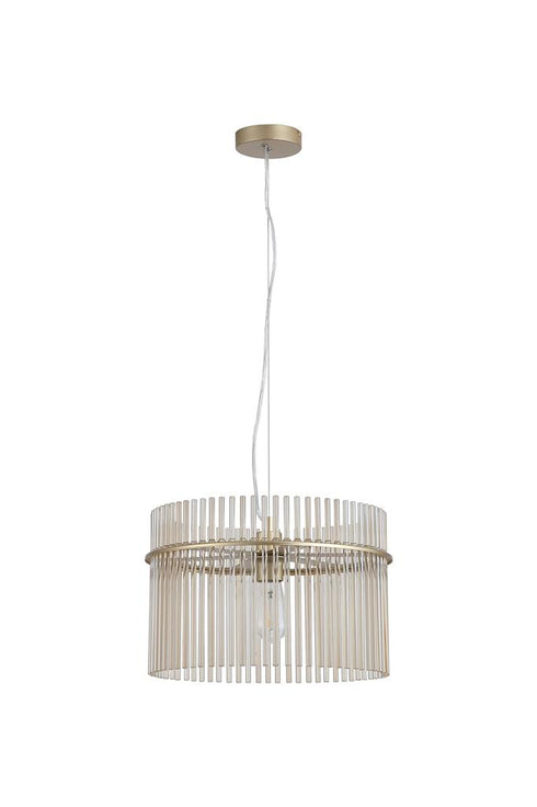 Swiss 1 Light Pendant - Gold & Champagne
