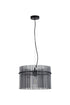 Swiss 1 Light Pendant - Matt Black & Smoked