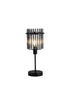 Swiss 1 Light Table Lamp - Matt Black & Smoked