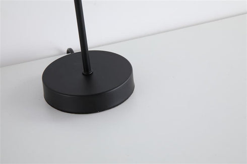 Swiss 1 Light Table Lamp - Matt Black & Smoked