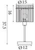 Swiss 1 Light Table Lamp - Matt Black & Smoked