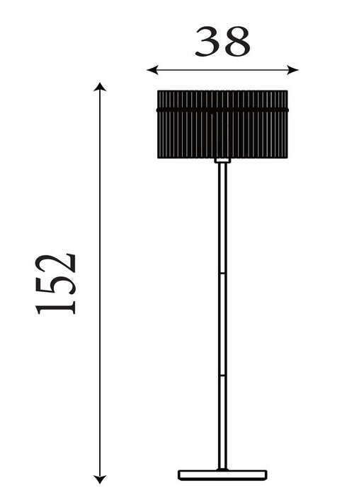 Swiss 1 Light Floor Lamp - Matt Black & Smoked