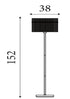 Swiss 1 Light Floor Lamp - Matt Black & Smoked